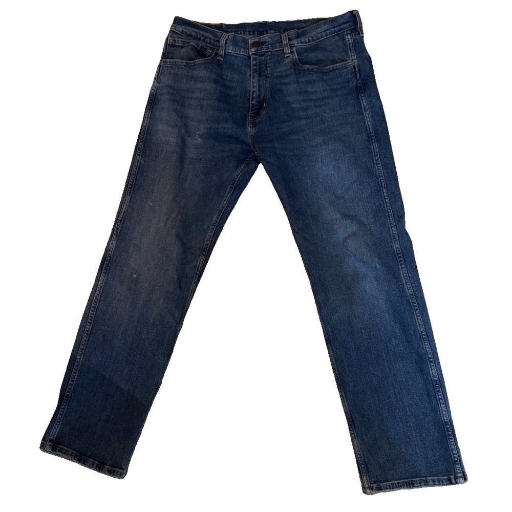 Levis Workwear Jeans 34x32 Straight Stretch‎ Blue Denim Work Pants